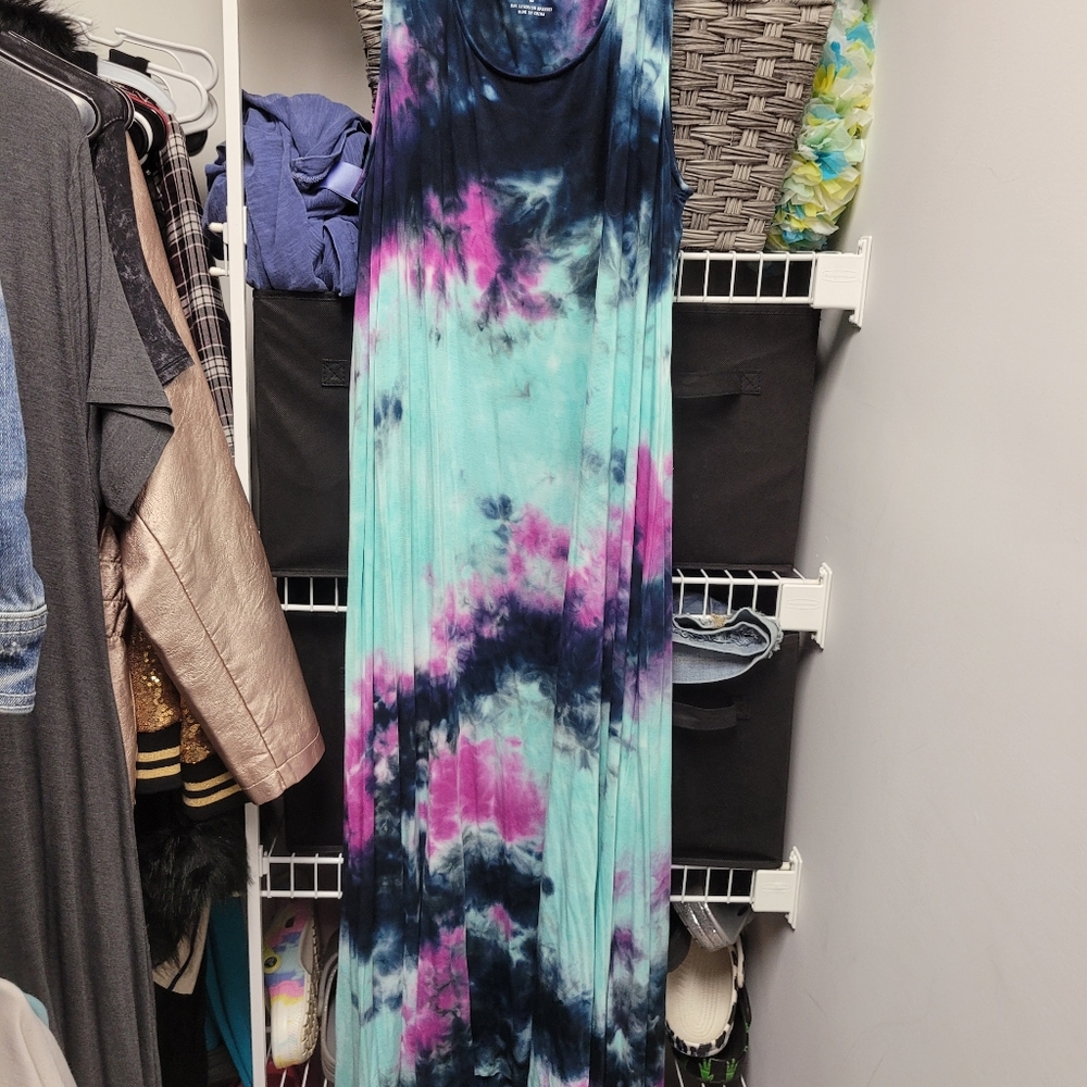 Torrid 2X Tie Dye High Low Maxi Dress